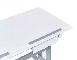 Beliani Rankiniu būdu reguliuojamas stalas NANNUP baltas 110 cm 53 cm