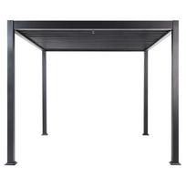 Beliani Sodo pavėsinė FORNOLI metalinė 296 cm 296 cm juoda