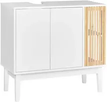 Beliani Vonios kambario spintelė po praustuvu NUBES 80 cm balta