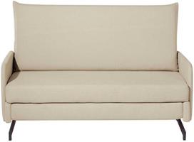 Beliani Dvivietė išskleidžiama sofa BELFAST smėlio spalvos