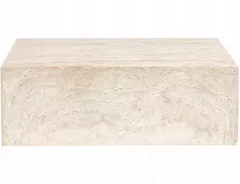 Beliani Kavos staliukas NOBRES 90 cm 66 cm travertino efektas
