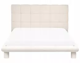 Beliani Dviejų asmenų lova CRESSAT 140 x 200 cm, balta boucle