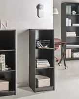 Beliani Knygų lentyna 3 lentynų ZEHNA 117 cm juoda