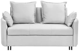 Beliani Dvivietė sofa lova HOVIN šviesiai pilka