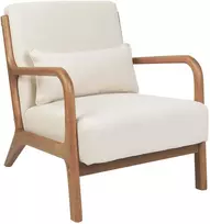 Fotelis Beliani Fotel SKOVDE šviesiai smėlio spalvos