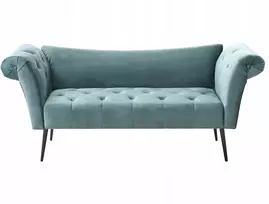 Sofa Beliani Šezlongas NANTILLY veliūras lazūrinė