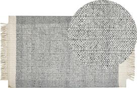 Beliani Kilimas TATLISU pilkas 80 x 150 cm vilnonis