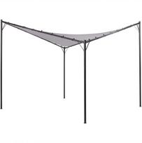 Beliani Sodo pavėsinė AVENTINE metalinė 300 cm 300 cm pilka