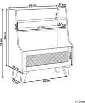Beliani Knygų lentyna 2 lentynų JACKIT 72 cm balta