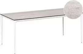 Beliani Sodo stalas SOVARETO 180x90 cm medienos imitacija šviesiai pilkas