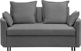 Beliani Dvivietė išskleidžiama sofa HOVIN pilka