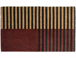 Beliani Durų kilimėlis TUKSUK rudas/smėlio spalvos 45 x 75 cm kokoso pluoštas