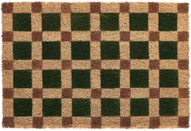 Beliani Durų kilimėlis VILLASIS smėlio/žalias 60 x 90 cm kokoso pluoštas