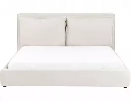 Beliani Vandens lova BAJONNA 180 x 200 cm Šviesiai smėlio spalvos