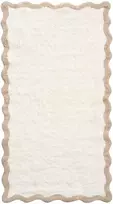 Beliani Vonios kilimėlis NANGAL Rudas/ smėlio spalvos 80 x 150 cm Medvilninis