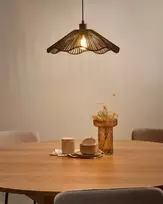 Beliani Pakabinamas šviestuvas MIGORI popierinis juodas