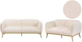 Sofa Beliani 5 vietų svetainės baldų komplektas LJUNG, boucle audinys, šviesiai smėlio spalvos