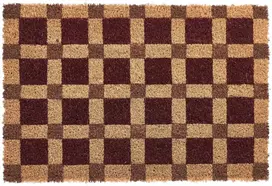 Beliani Durų kilimėlis VILLASIS smėlio/rudos spalvos 60 x 90 cm kokoso pluošto