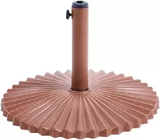 Beliani Skėčio stovas CAREZZA rudas, apvalus, 21 kg