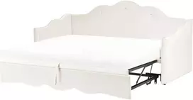Išskleidžiama lova Beliani LORETTE 90 x 200 cm, smėlio spalvos veliūras