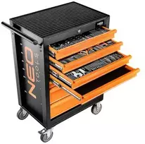 Neo Tools Dirbtuvių spintelė, 7 stalčiai + 129 įrankiai