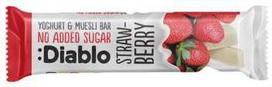 Yoghurt-coated muesli bar with no added sugar Diablo Sugar Free Strawberry, 30 g