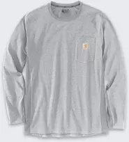 Carhartt Marškinėliai Carhartt Force Midweight kišeninis pilkas