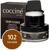 Rudas maitinamasis ir spalvą atnaujinantis batų kremas lygiai odai – Coccine Kreminis Elegance, Nevada, 50 ml