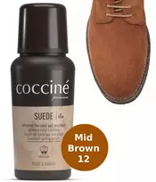 Šviesiai ruda zomšos ir nubuko spalvos atnaujinimo priemonė – Coccine Suede, Mid Brown, 75 ml