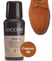 Konjako spalvos zomšos ir nubuko spalvos atnaujinimo priemonė – Coccine Suede, Cognac, 75 ml