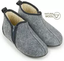 Nowo® aukštos veltinio šlepetės su avies vilnos pamušalu