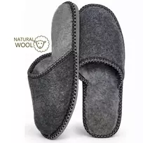 Nowo® vyriškos šlepetės su natūralios vilnos pamušalu ir neslystančiu padu