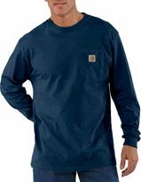 Carhartt Carhartt Heavyweight kišeniniai marškinėliai L/S Navy
