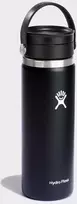 Hydro Flask 20 uncijų plataus burnos lanksčiojo dangtelio (591 ml) termo butelis – juodas
