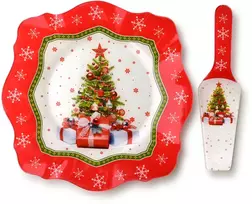 Mondex Since 1986 SANTA LILA Tortų lėkštė su mentele 30,5x30,5x2,3cm