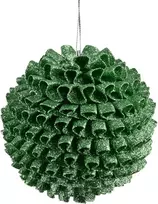 Mondex Since 1986 SANTA LILA Kalėdinis rutulys 10 cm dekoruotas, putų polistirolo