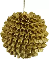 Mondex Since 1986 SANTA LILA Kalėdinis rutulys 10 cm dekoruotas, putų polistirolo