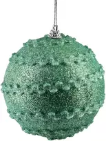 Mondex Since 1986 SANTA LILA Kalėdinis rutulys 10 cm dekoruotas, putų polistirolo