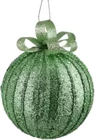 Mondex Since 1986 SANTA LILA Kalėdinis rutulys 10 cm dekoruotas, putų polistirolo