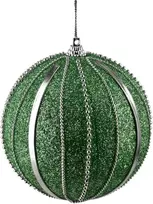 Mondex Since 1986 SANTA LILA Kalėdinis rutulys 10 cm dekoruotas, putų polistirolo