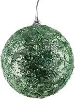 Mondex Since 1986 SANTA LILA Kalėdinis rutulys 10 cm dekoruotas, putų polistirolo