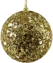 Mondex Since 1986 SANTA LILA Kalėdinis rutulys 10 cm dekoruotas, putų polistirolo