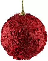 Mondex Since 1986 SANTA LILA Kalėdinis rutulys 10 cm dekoruotas, putų polistirolo