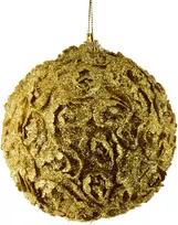 Mondex Since 1986 SANTA LILA Kalėdinis rutulys 10 cm dekoruotas, putų polistirolo