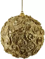Mondex Since 1986 SANTA LILA Kalėdinis rutulys 10 cm dekoruotas, putų polistirolo