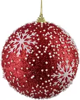 Mondex Since 1986 SANTA LILA Kalėdinis rutulys 10 cm dekoruotas, putų polistirolo