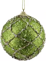 Mondex Since 1986 SANTA LILA Kalėdinis rutulys 10 cm dekoruotas, putų polistirolo