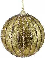 Mondex Since 1986 SANTA LILA Kalėdinis rutulys 10 cm dekoruotas, putų polistirolo