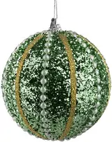 Mondex Since 1986 SANTA LILA Kalėdinis rutulys 10 cm dekoruotas, putų polistirolo