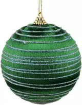 Mondex Since 1986 SANTA LILA Kalėdinis rutulys 10 cm dekoruotas, putų polistirolo